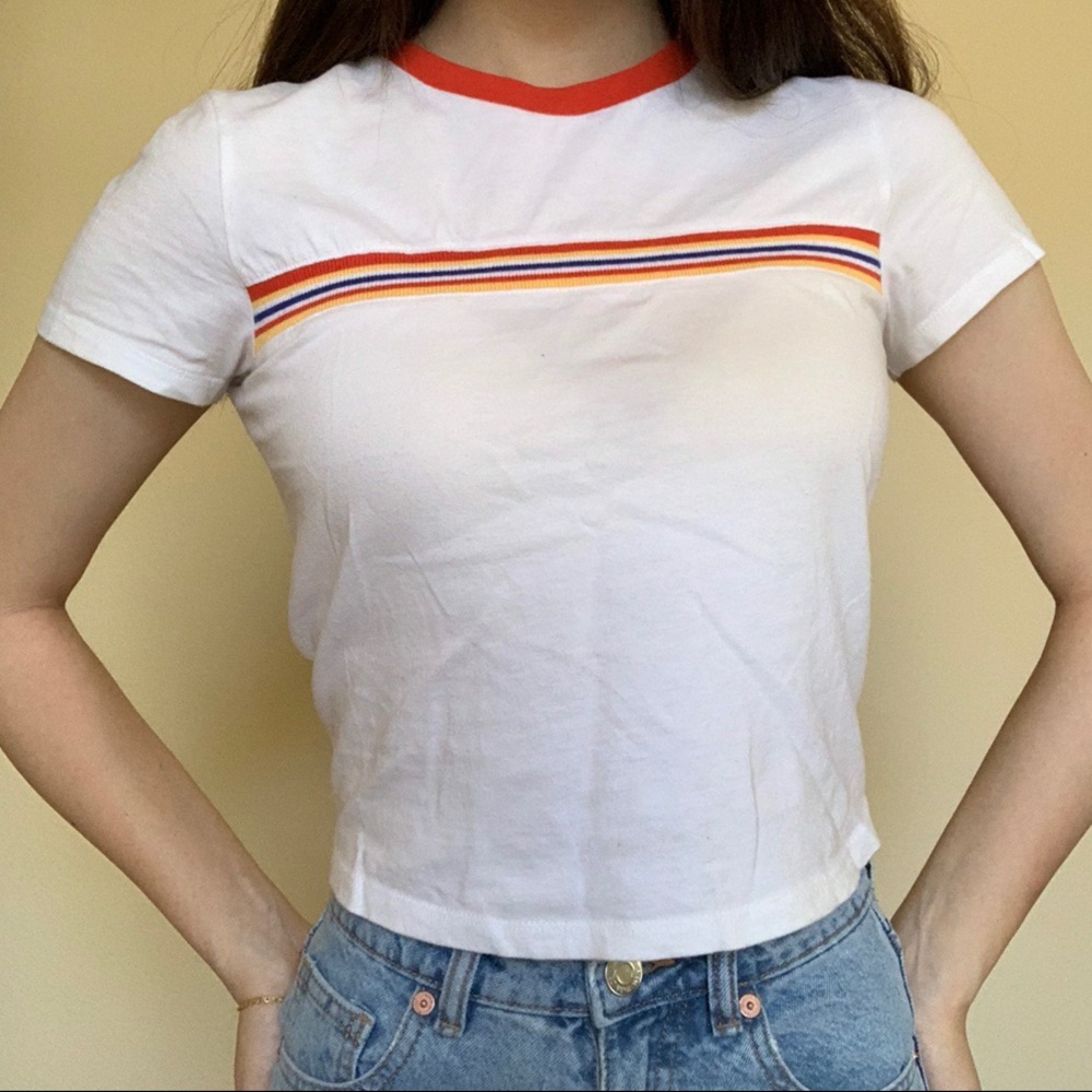 FOREVER 21 white crop top